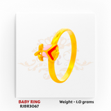 Baby Ring – Floral Gold Design – 1.00 gm (RJBR3067)