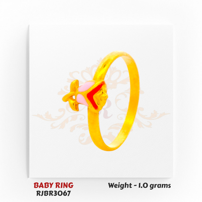 Baby Ring – Floral Gold Design – 1.00 gm (RJBR3067)
