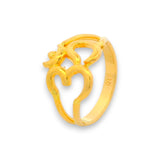 Regal Jewels RJBR3078 22k gold baby ring with open heart design, lightweight kids gold jewelry band, toddler infant heart motif ring, children’s daily wear adjustable gold ring gift – Regal Jewels Chicago
