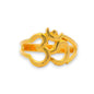 Regal Jewels RJBR3080 22k gold baby ring with dual floral motif design, lightweight children’s gold ring, handcrafted filigree pattern, perfect toddler jewelry gift – Regal Jewels Chicago