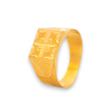 Regal Jewels RJBR3079 22k gold baby ring with engraved square floral pattern, kids gold jewelry band, toddler infant adjustable ring, lightweight daily wear children’s ethnic ring gift – Regal Jewels Chicago