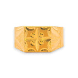 Regal Jewels RJBR3079b 22k gold baby ring with bold rectangular design, traditional engraved children’s ring, durable toddler jewelry gift, handcrafted kids gold ring – Regal Jewels Chicago