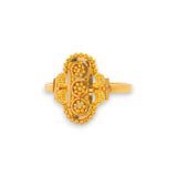 Regal Jewels RJBR3081b 22k gold baby ring with triple circular motif, handcrafted traditional kids jewelry, durable lightweight gold ring for children with intricate detailing – Regal Jewels Chicago