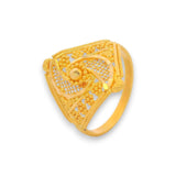 Regal Jewels RJBR3084 22k gold baby ring with intricate filigree design, lightweight kids jewelry, traditional Indian toddler ring, gold baby ring daily wear, handcrafted children’s gold ring – Regal Jewels Chicago