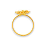 Regal Jewels RJBR3085a 22k gold baby ring with delicate floral cutwork design, lightweight toddler jewelry, handcrafted children’s gold ring for daily wear and gifting – Regal Jewels Chicago
