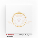 Gold baby ring side profile thin band 0.85 gm lightweight kids ring RJBR3108