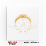 Gold baby ring side profile view smooth band 0.95 gm traditional design RJBR3115
