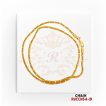 "22kt Gold Fancy Bead Chain RJCO154 – A lightweight 8.4-gram gold chain with intricate beadwork, 15 inches in length. Available at Regal Jewels.