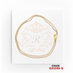 22kt Two-Tone Gold Beaded Chain RJCO155 – A 7.90-gram delicate gold and rhodium beaded chain, 19 inches in length. Available at Regal Jewels.