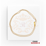 22kt Two-Tone Gold Beaded Chain RJCO155 – A 7.90-gram delicate gold and rhodium beaded chain, 19 inches in length. Available at Regal Jewels.