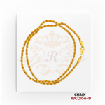 22kt Gold Rope Chain RJCO156 – A 14.20-gram classic rope chain, 16 inches in length. Available at Regal Jewels.