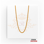 22kt Gold Diamond Cut Ball Chain RJCO158 – A 10.90-gram, 18-inch gold chain with an intricate diamond-cut ball design. Available at Regal Jewels