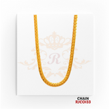 22kt Gold Rope Chain RJCO133 – A 22.2-gram, 18-inch luxurious rope-style chain with a radiant finish, designed for men and women, available at Regal Jewels.