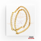 22kt Gold Solid Cuban Link Chain RJCO136 – A 53.4-gram, 21-inch men’s gold chain featuring a polished Cuban link design with a secure box clasp, available at Regal Jewels.