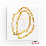 22kt Gold Heavy Cuban Link Chain RJCO140 – A 75.60-gram, 20-inch bold and stylish Cuban link gold chain, perfect for making a powerful statement, available at Regal Jewels.