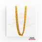 22kt Gold Heavy Cuban Link Chain RJCO140 – A 75.60-gram, 20-inch bold and stylish Cuban link gold chain, perfect for making a powerful statement, available at Regal Jewels.