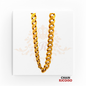 22kt Gold Heavy Curb Chain RJCO150 – A 67.00-gram, 20-inch bold and durable chain with a polished finish, available at Regal Jewels.