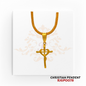 22kt Gold Christian Pendant RJGP0078 | Classic Cross Pendant | Regal Jewels