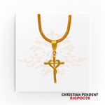 22kt Gold Christian Pendant RJGP0078 | Classic Cross Pendant | Regal Jewels