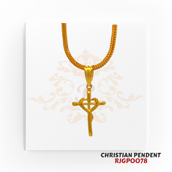 22kt Gold Christian Pendant RJGP0078 | Classic Cross Pendant | Regal Jewels