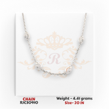 RJC30910 – 22kt gold station bead chain 4.41g 20in, elegant bead stations with polished shine for layering looks