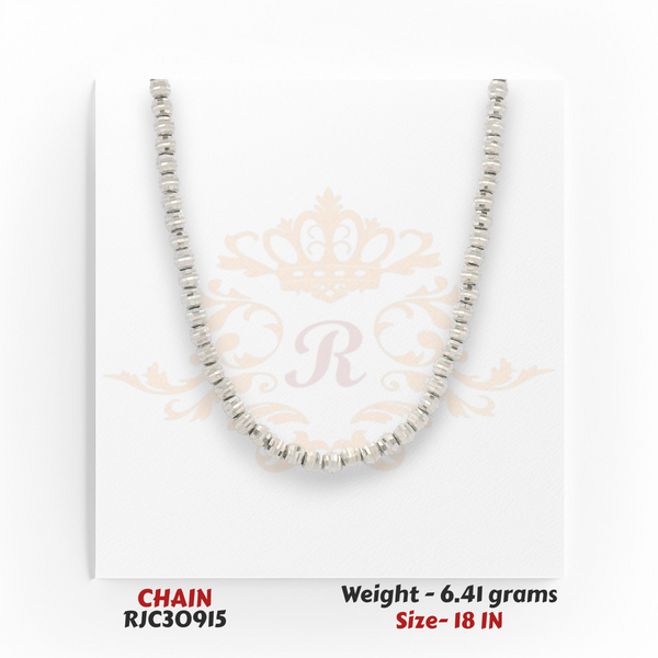 RJC30915 – 22kt gold diamond-cut beaded chain 6.41g 18in, sparkling disc bead design with high-shine finish
