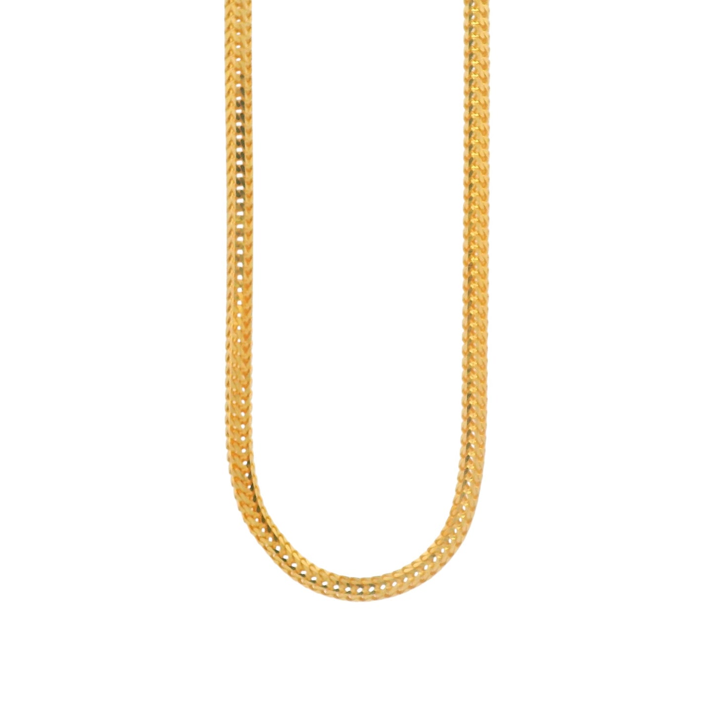 Gold chain necklace with sleek flat link design, modern handcrafted jewelry for men and women – Regal Jewels Chicago RJC30858