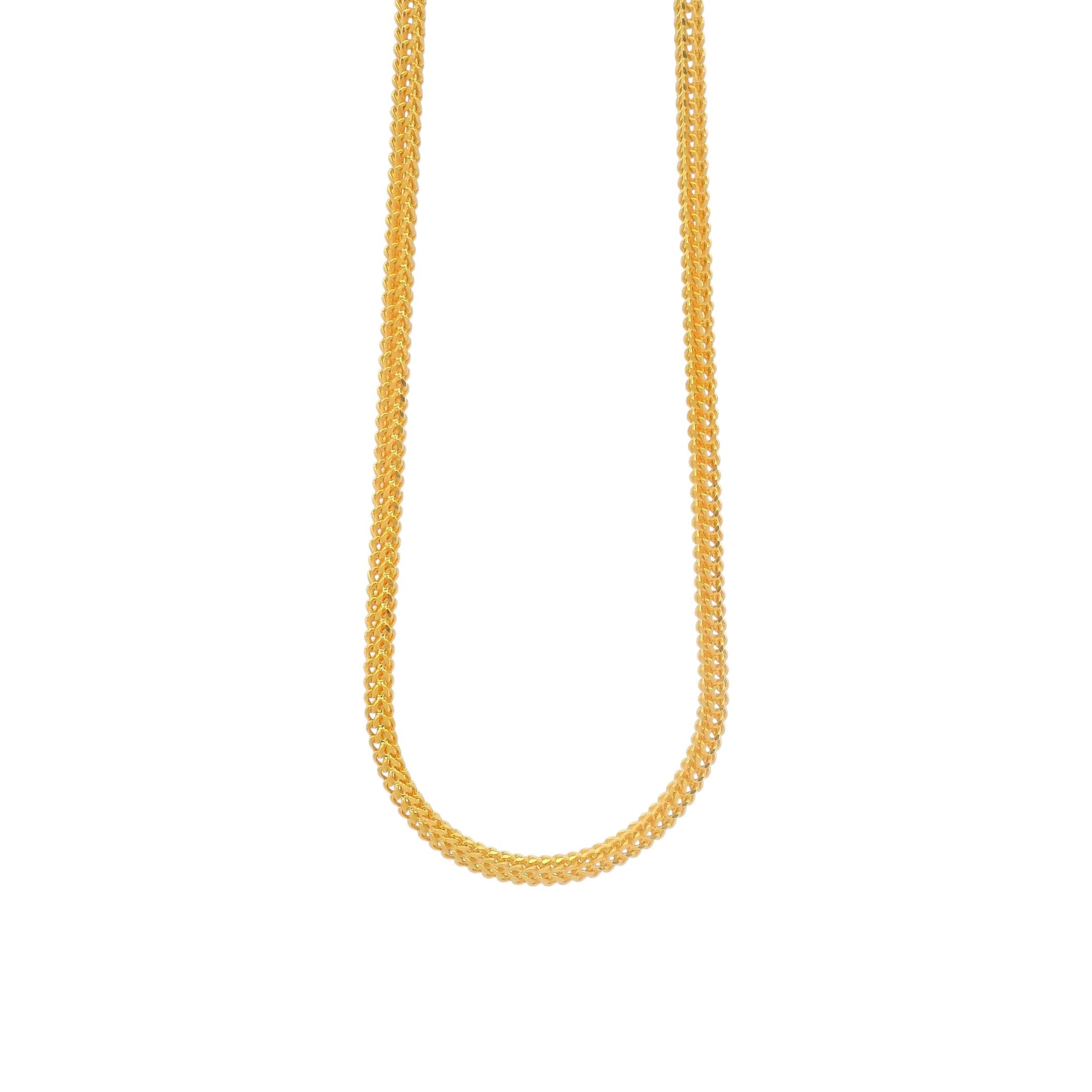 Gold chain necklace with fine woven link design, elegant handcrafted jewelry for men and women – Regal Jewels Chicago RJC30859