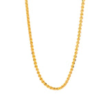 Gold chain necklace with polished round box link design, timeless unisex jewelry for everyday wear – Regal Jewels Chicago RJC30860
