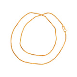 Gold chain necklace with delicate box link design and traditional S-hook clasp, handcrafted elegant unisex jewelry – Regal Jewels Chicago RJC30860B