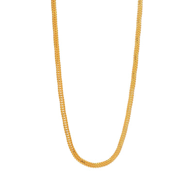 "Gold chain necklace with fine curb link design, lightweight elegant jewelry for men and women – Regal Jewels Chicago RJC30861