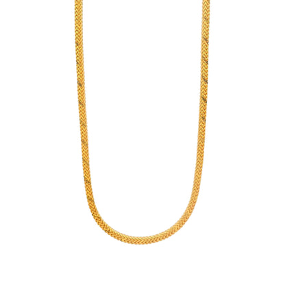 Gold chain necklace with sleek snake link pattern, elegant unisex jewelry for daily wear or gifting – Regal Jewels Chicago RJC30862