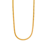 Gold chain necklace with sleek snake link pattern, elegant unisex jewelry for daily wear or gifting – Regal Jewels Chicago RJC30862