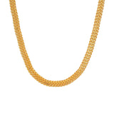 Gold chain necklace with heavy curb link pattern, bold handcrafted jewelry for men and women – Regal Jewels Chicago RJC30863A