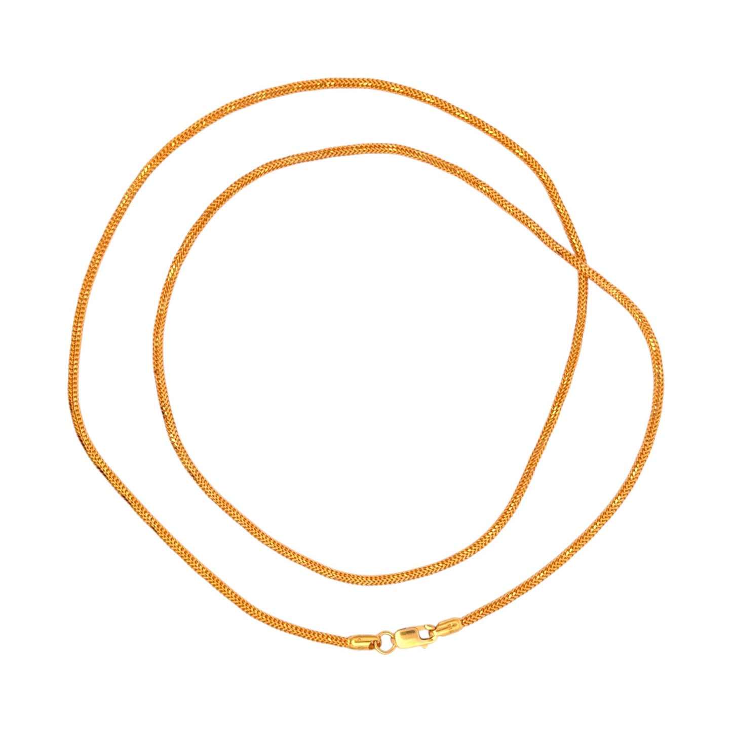 Gold chain necklace with sleek flexible mesh design and lobster clasp, elegant unisex handcrafted jewelry – Regal Jewels Chicago RJC30863B