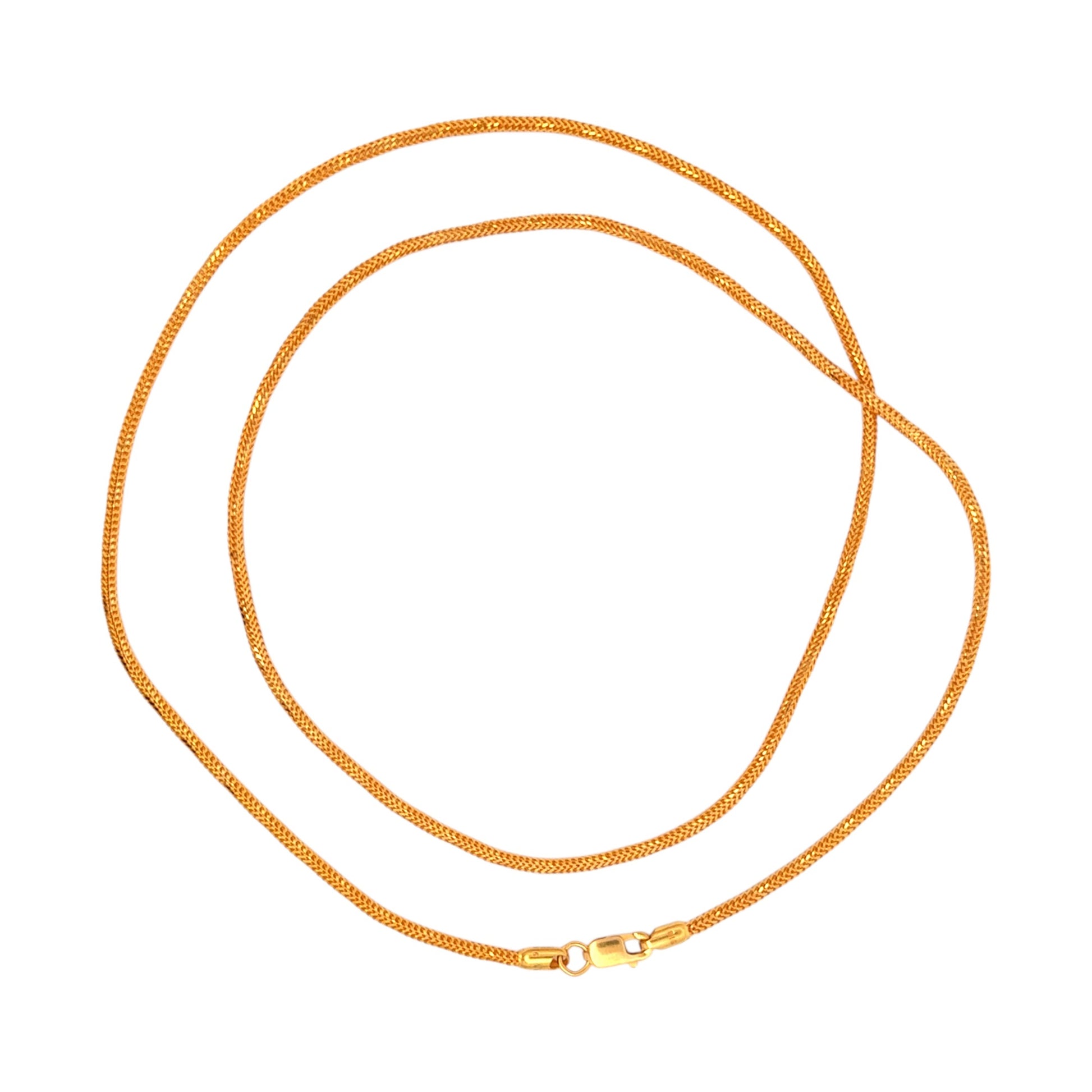 Gold chain necklace with sleek flexible mesh design and lobster clasp, elegant unisex handcrafted jewelry – Regal Jewels Chicago RJC30863B