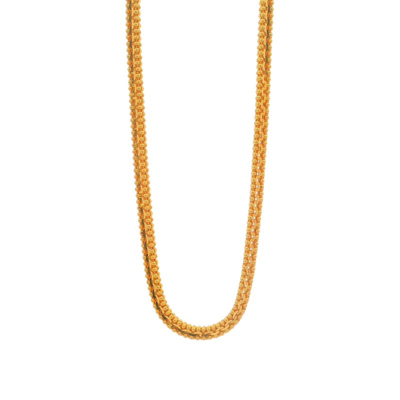 Gold chain necklace with box link design, durable and stylish jewelry for everyday wear or gifting – Regal Jewels Chicago RJC30865