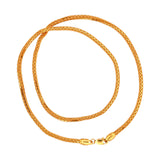 Gold chain necklace with beaded link design and secure lobster clasp, versatile unisex jewelry for daily wear – Regal Jewels Chicago RJC30865B