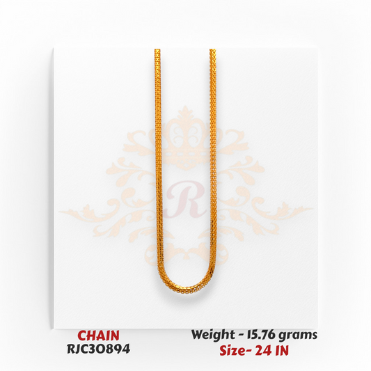 22kt Gold Mesh Chain – Flexible Braided Design – 15.76 grams, 24 inch – RJC30894
