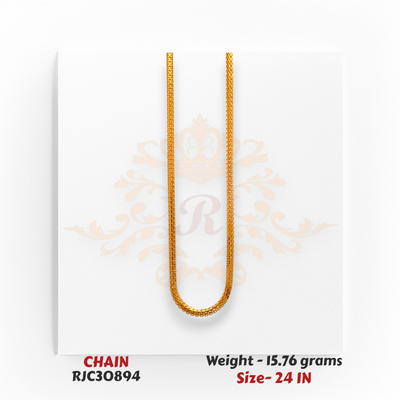 22kt Gold Mesh Chain – Flexible Braided Design – 15.76 grams, 24 inch – RJC30894
