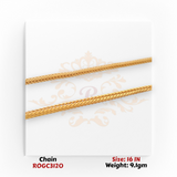 22kt gold decorative round pendant necklace with bead chain 16 inch ROGC3120