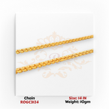 Short 22kt gold curb link necklace 14 inch fine gold jewelry ROGC3124