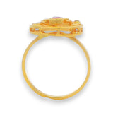 Handmade 22kt Gold Ladies Ring with Ruby and Raw Diamond Polki Stones – Traditional Indian jewelry RJDR3214