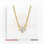 18kt yellow gold chain with round solitaire diamond pendant – RJDC3025