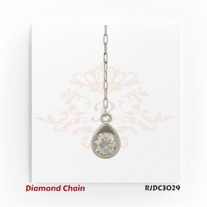 Elegant Y-shaped diamond chain in platinum and 18kt gold with bezel-set dual diamonds – RJDC3029