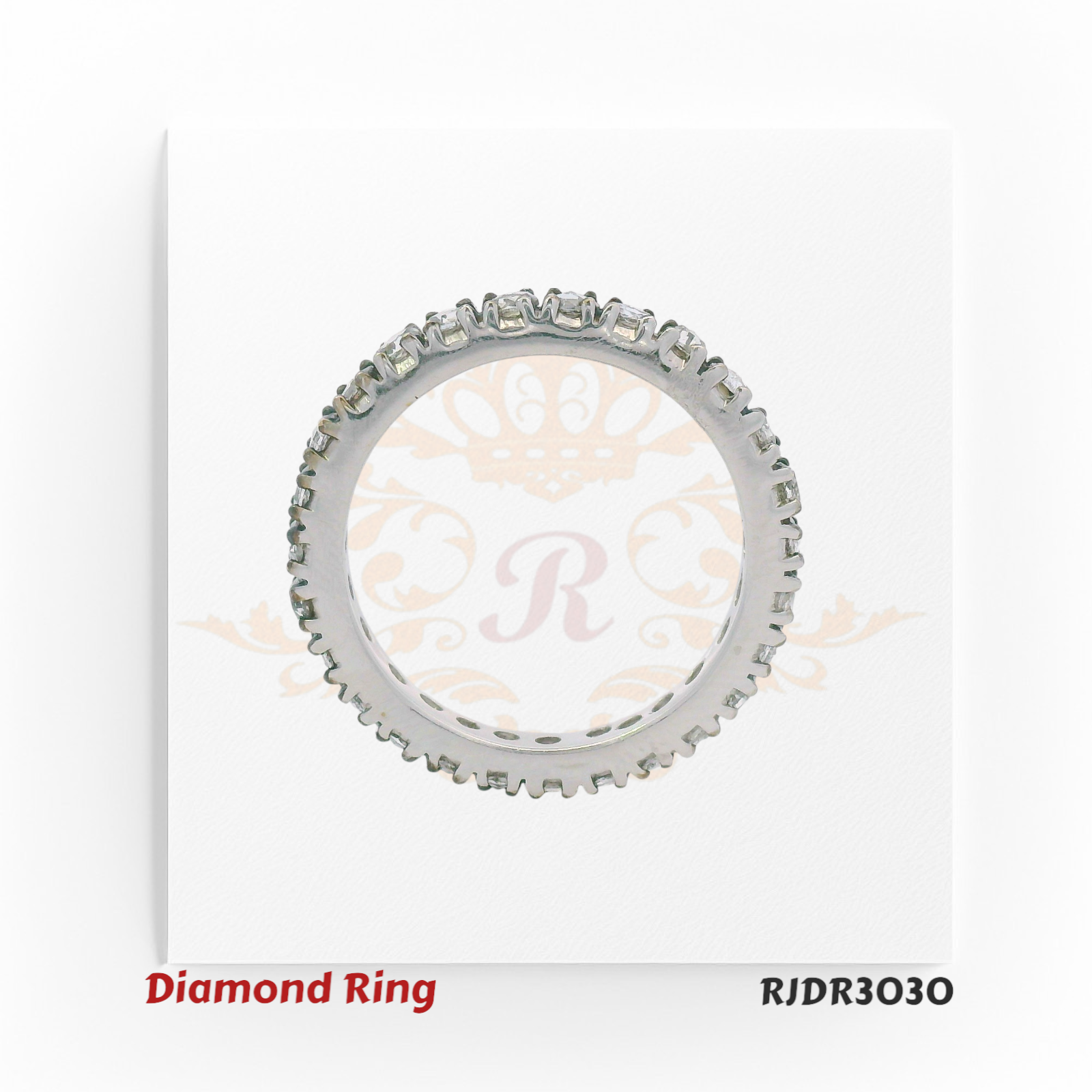18kt white gold eternity band with full circle of round brilliant diamonds – RJDR3030