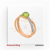 18kt Rose Gold Green Peridot & Diamond Ring – RJDR3109