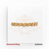 18kt yellow gold band ring with raw uncut diamonds – RJDR3133