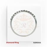 18kt white gold eternity band with round-cut black diamonds – RJDR3143