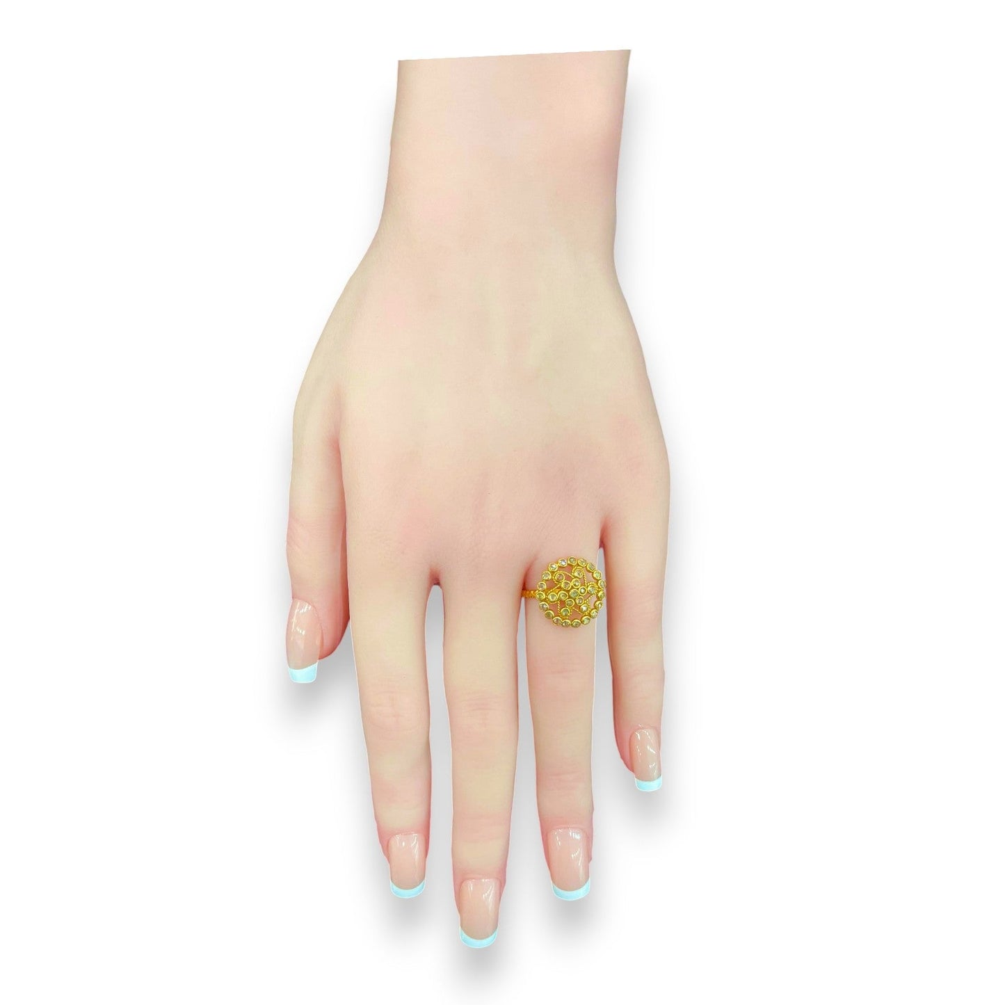 Eternal Glow 22KT Gold Diamond Cluster Ring – RJDR3215